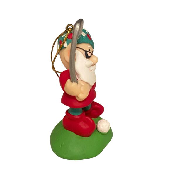 Vintage Avon Elves' Day Off Golf Christmas Ornament Resin/Plastic Blend - Picture 2 of 8